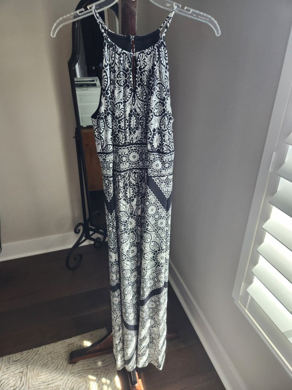 WHBM Black & White Summer Maxi Dress Size Small